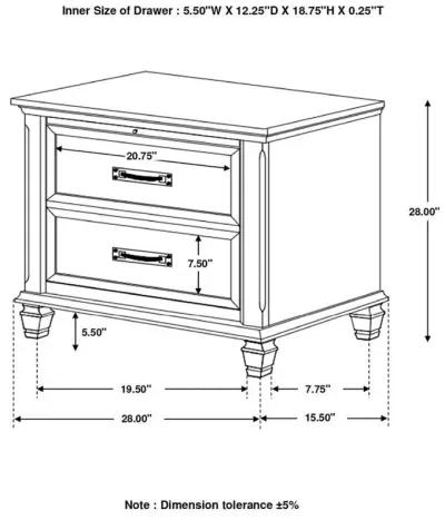 Franco - 2-Drawer Nightstand