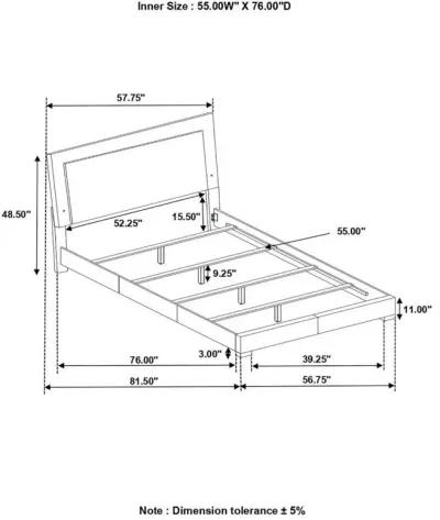 Felicity - Wood LED Panel Bed