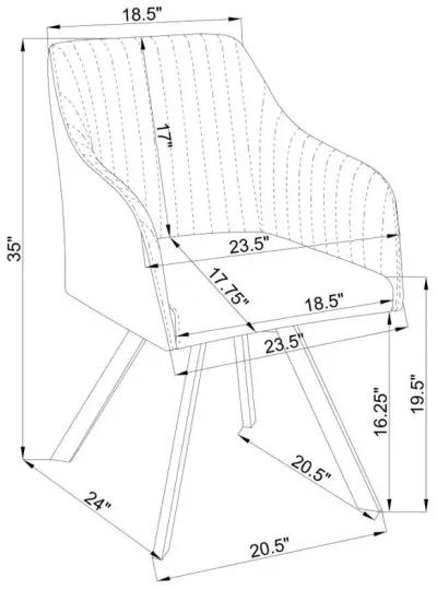 Arika - Upholstered Swivel Dining Arm Chair