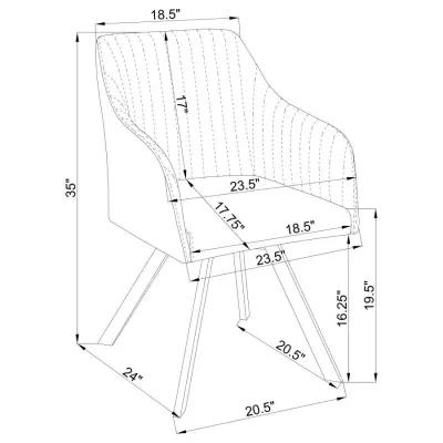 Arika - Upholstered Swivel Dining Arm Chair