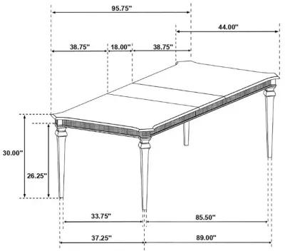 Evangeline - Extension Leaf Dining Set