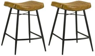 Bayu - Leather Upholstered Counter Stool (Set of 2)