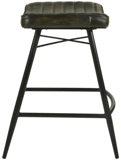 Bayu - Leather Upholstered Counter Stool (Set of 2)