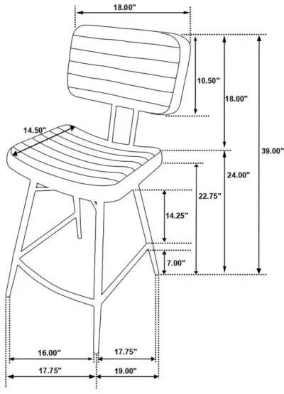 Partridge - Leather Counter Chair (Set of 2)