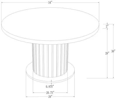 Sherry - Round Marble Top Dining Table Set