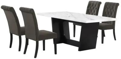 Sherry - Rectangular Marble Top Dining Table Set