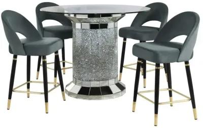 Ellie - Mirrored Counter Height Dining Table Set