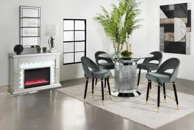 Ellie - Mirrored Counter Height Dining Table Set