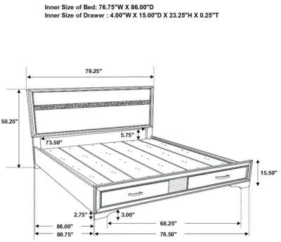 Miranda - Storage Wood Panel Bed