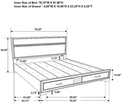 Miranda - Storage Wood Panel Bed