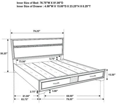 Miranda - Storage Wood Panel Bed