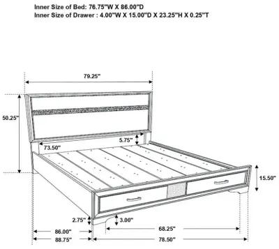 Miranda - Storage Wood Panel Bed