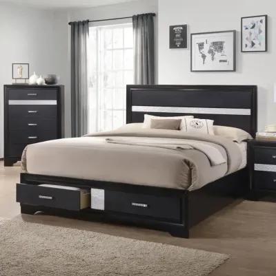 Miranda - Storage Wood Panel Bed