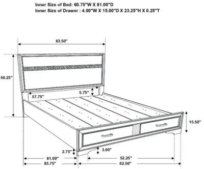 Miranda - Storage Wood Panel Bed