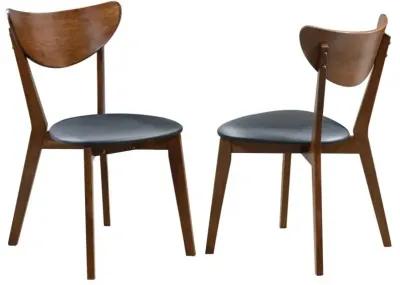 Jedda - Wood Dining Side Chair (Set of 2) - Dark Walnut And Black