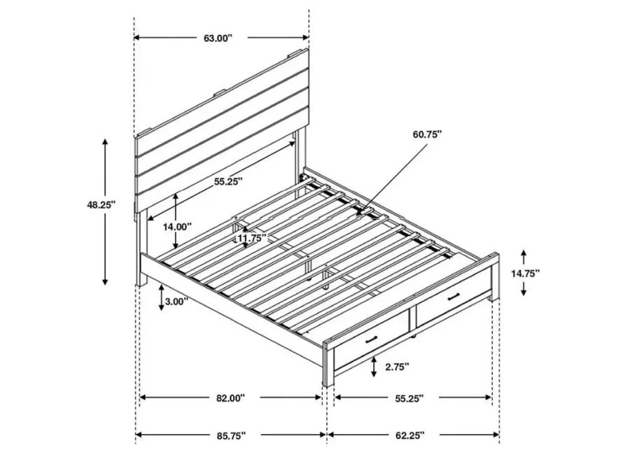 Brantford - Wood Storage Panel Bed