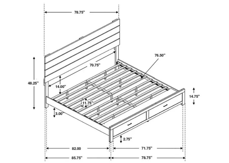 Brantford - Wood Storage Panel Bed