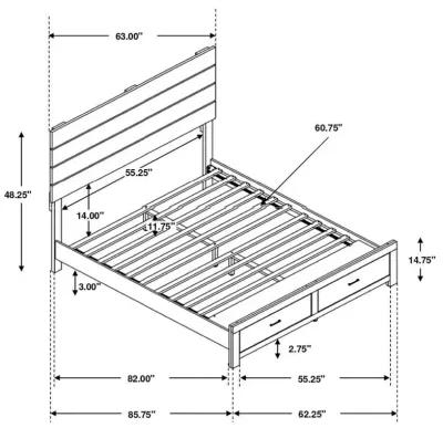 Brantford - Wood Storage Panel Bed