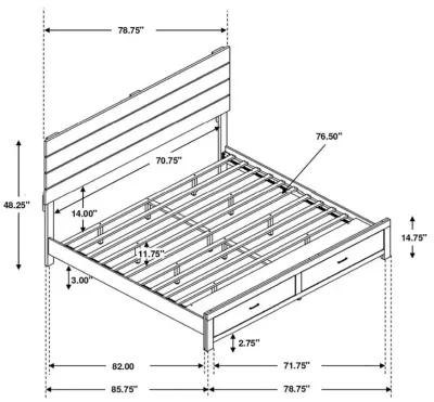 Brantford - Wood Storage Panel Bed