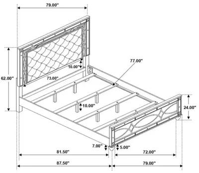 Gunnison - Wood LED Panel Bed