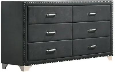 Melody - 6-Drawer Upholstered Dresser