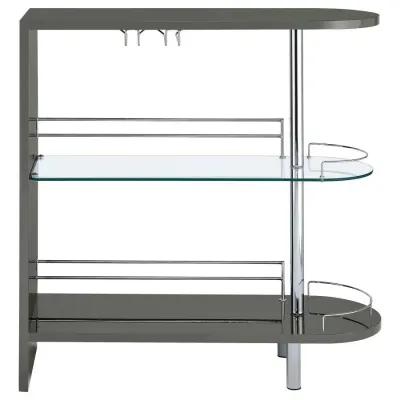 Adolfo - Rectangular 2-Tier Home Bar Table