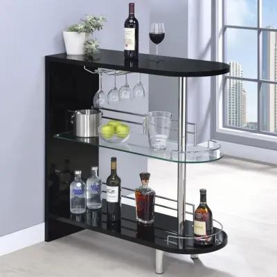 Adolfo - Rectangular 2-Tier Home Bar Table