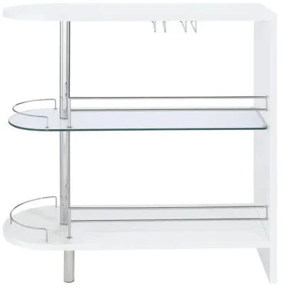 Adolfo - Rectangular 2-Tier Home Bar Table