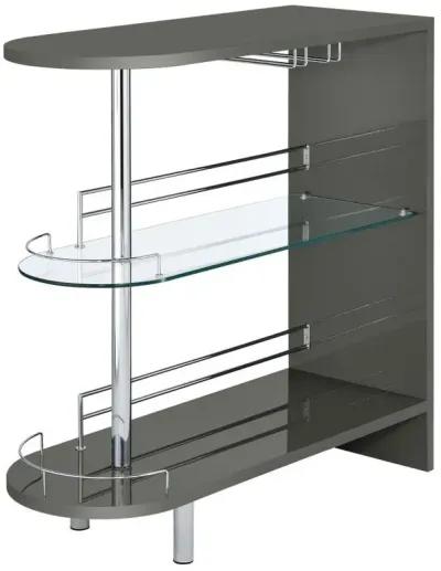 Adolfo - Rectangular 2-Tier Home Bar Table