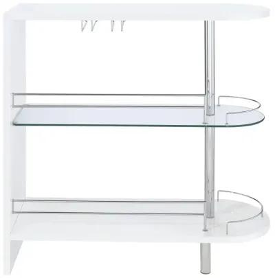 Adolfo - Rectangular 2-Tier Home Bar Table