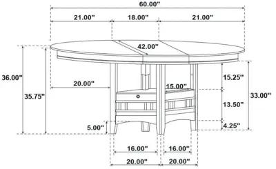 Lavon - Oval Counter Height Dining Set