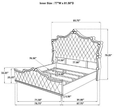 Antonella - Upholstered Panel Bed