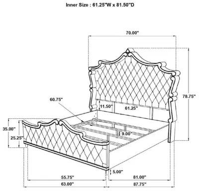 Antonella - Upholstered Panel Bed