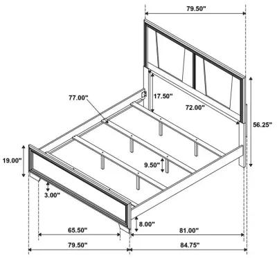 Janine - Wood Panel Bed