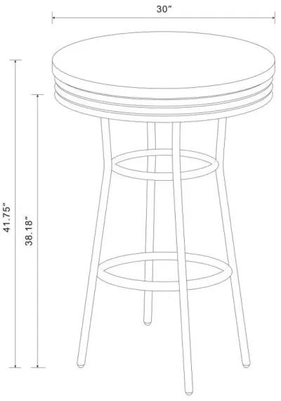 Retro - Round 30" 1950's Bistro Pub Height Bar Table