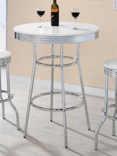 Retro - Round 30" 1950's Bistro Pub Height Bar Table