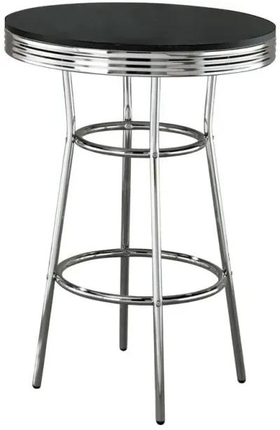 Retro - Round 30" 1950's Bistro Pub Height Bar Table