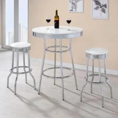 Retro - Round 30" 1950's Bistro Pub Height Bar Table