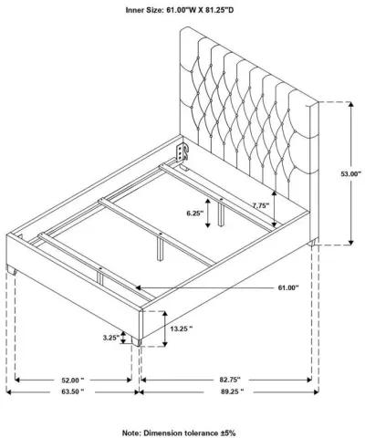 Chloe - Upholstered Panel Bed