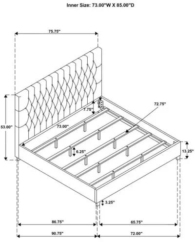 Chloe - Upholstered Panel Bed