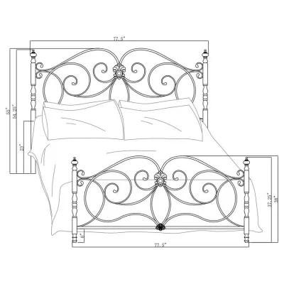 London - Metal Open Frame Bed