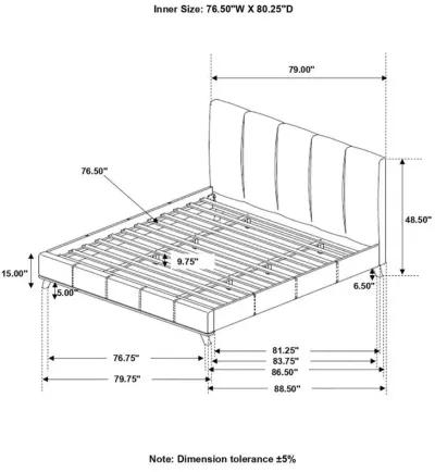 Charity - Upholstered Panel Bed