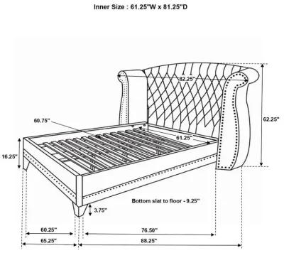 Barzini - Upholstered Wingback Bed