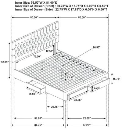 Soledad - Upholstered Storage Panel Bed