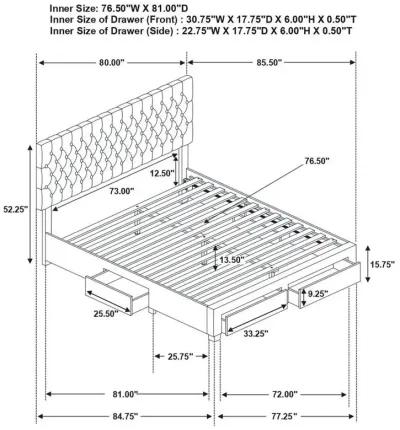 Soledad - Upholstered Storage Panel Bed