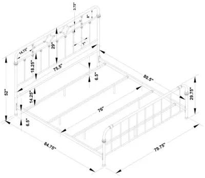 Packlan - Metal Open Frame Bed