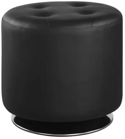 Bowman - Round Upholstered Tufted Swivel Ottoman