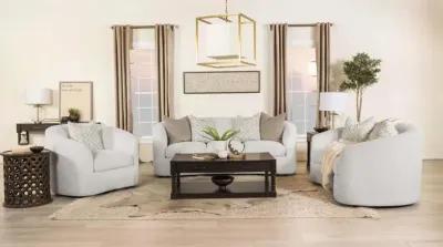 Rainn - Boucle Upholstered Sloped Arm Sofa Set