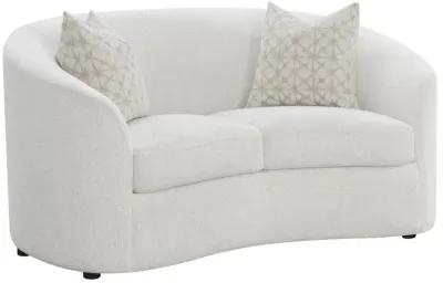 Rainn - Boucle Upholstered Sloped Arm Sofa Set