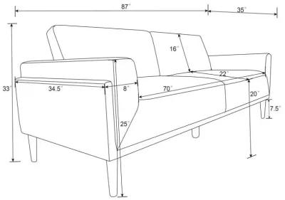 Rilynn - Upholstered Track Arm Sofa Set